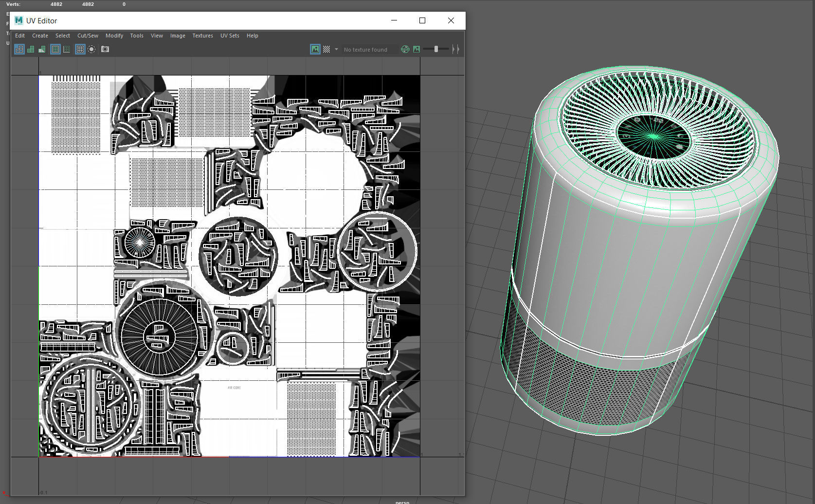 Air purifier Low-poly 3D model_9