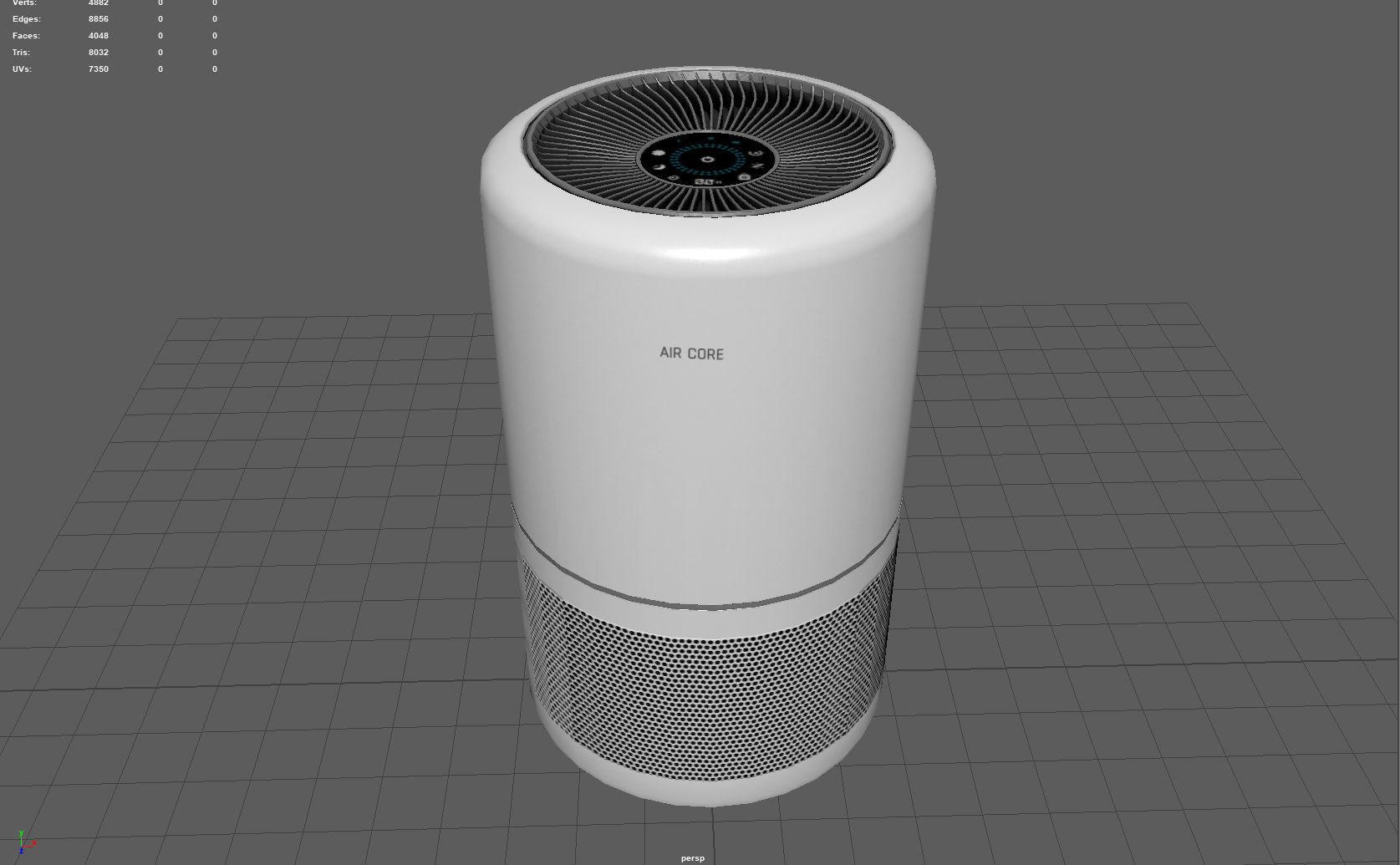 Air purifier Low-poly 3D model_3