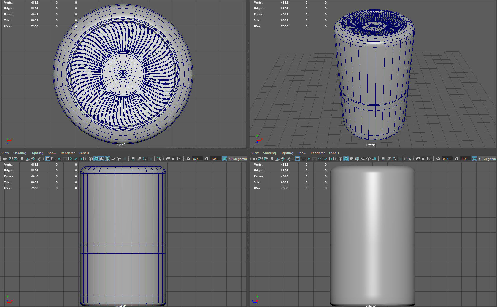 Air purifier Low-poly 3D model_8