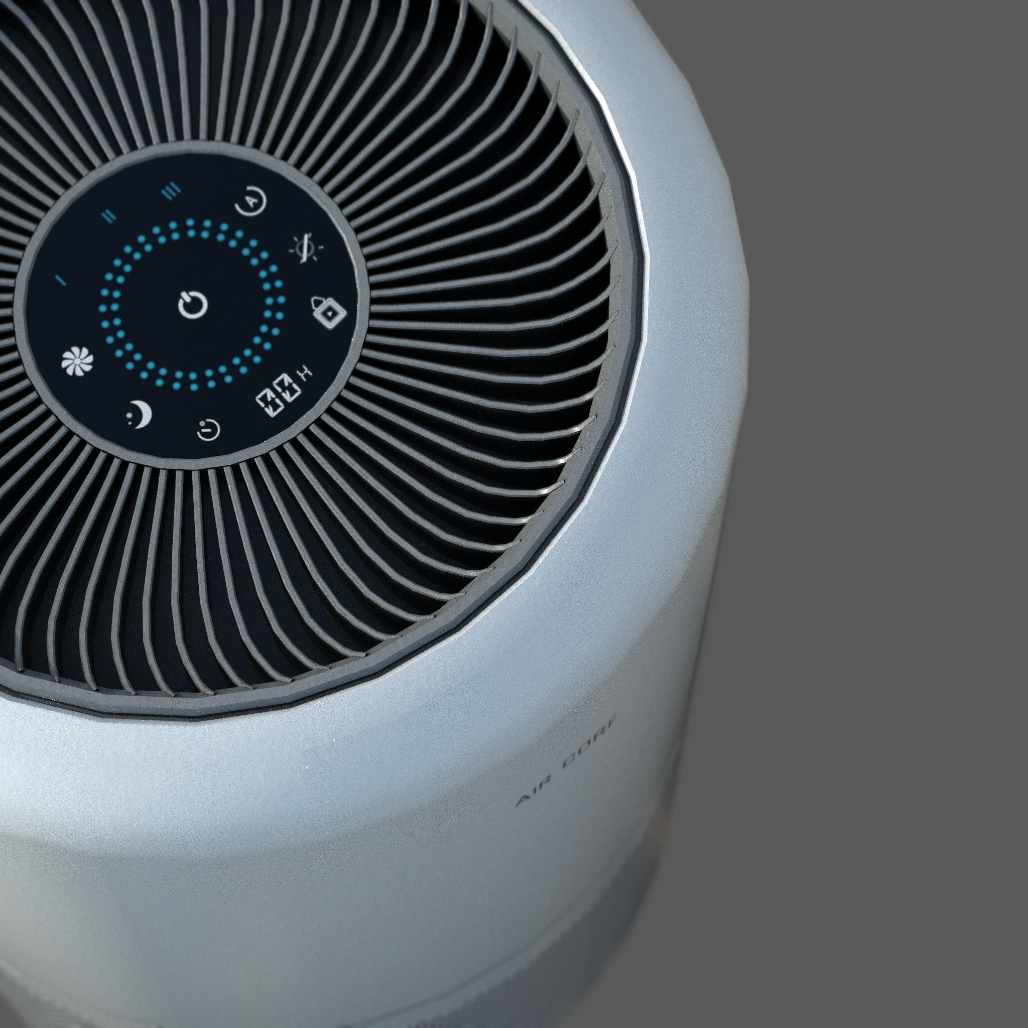 Air purifier Low-poly 3D model_1