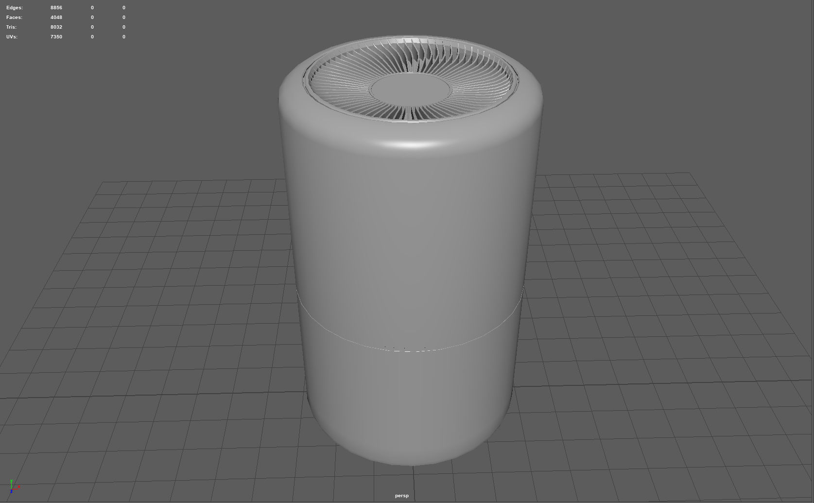 Air purifier Low-poly 3D model_4