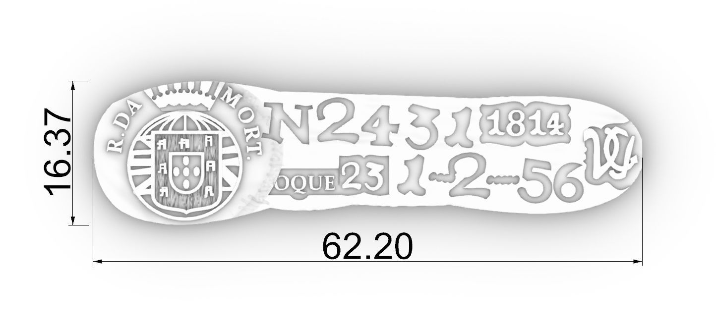 Barra de Vila Rica - Old coin 3D print model_14