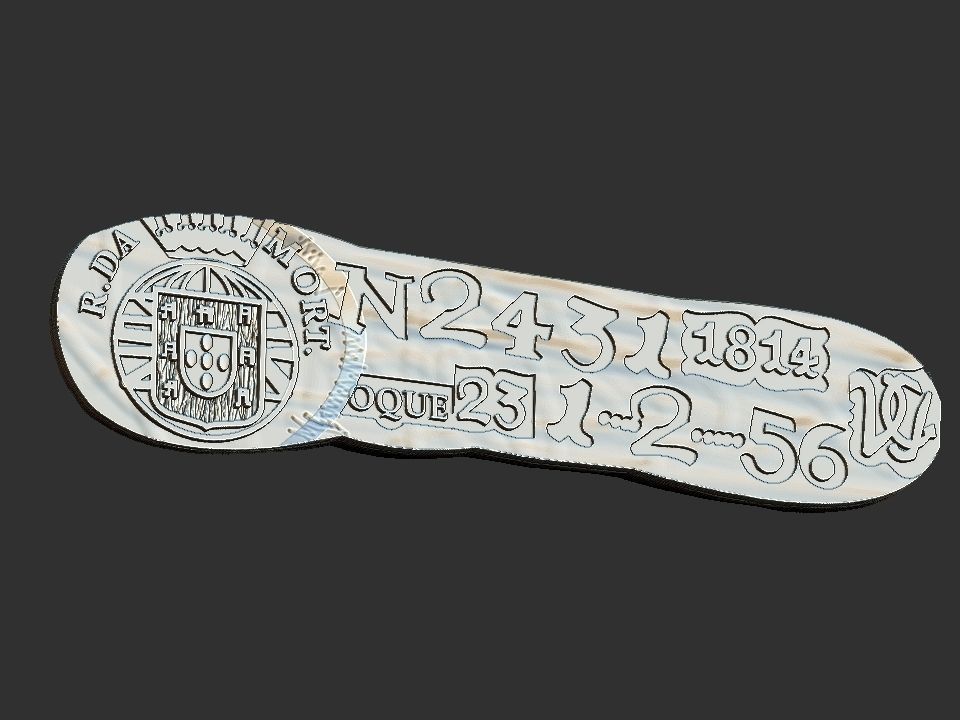 Barra de Vila Rica - Old coin 3D print model_2