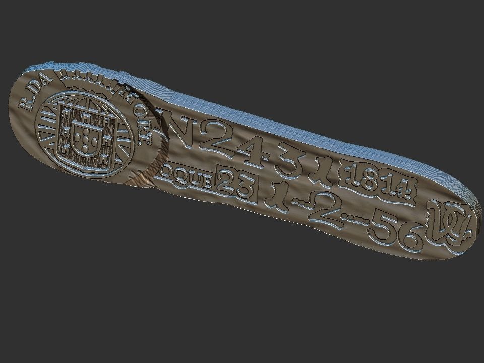 Barra de Vila Rica - Old coin 3D print model_13