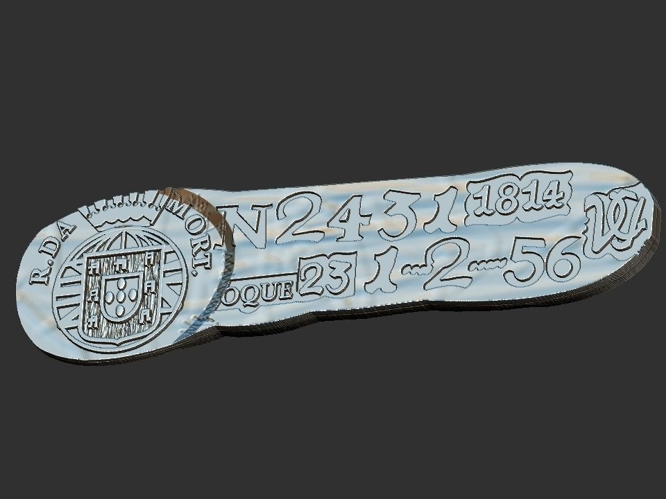 Barra de Vila Rica - Old coin 3D print model_12