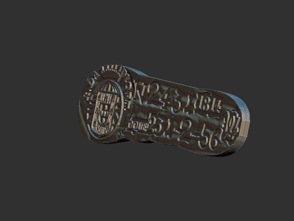 Barra de Vila Rica - Old coin 3D print model_11