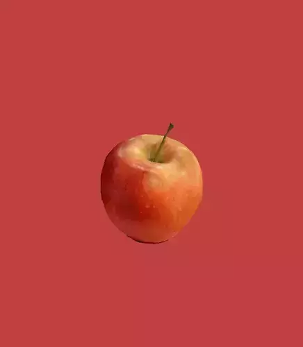  Red Apple with Intricate Detail and Photorealistic Texture