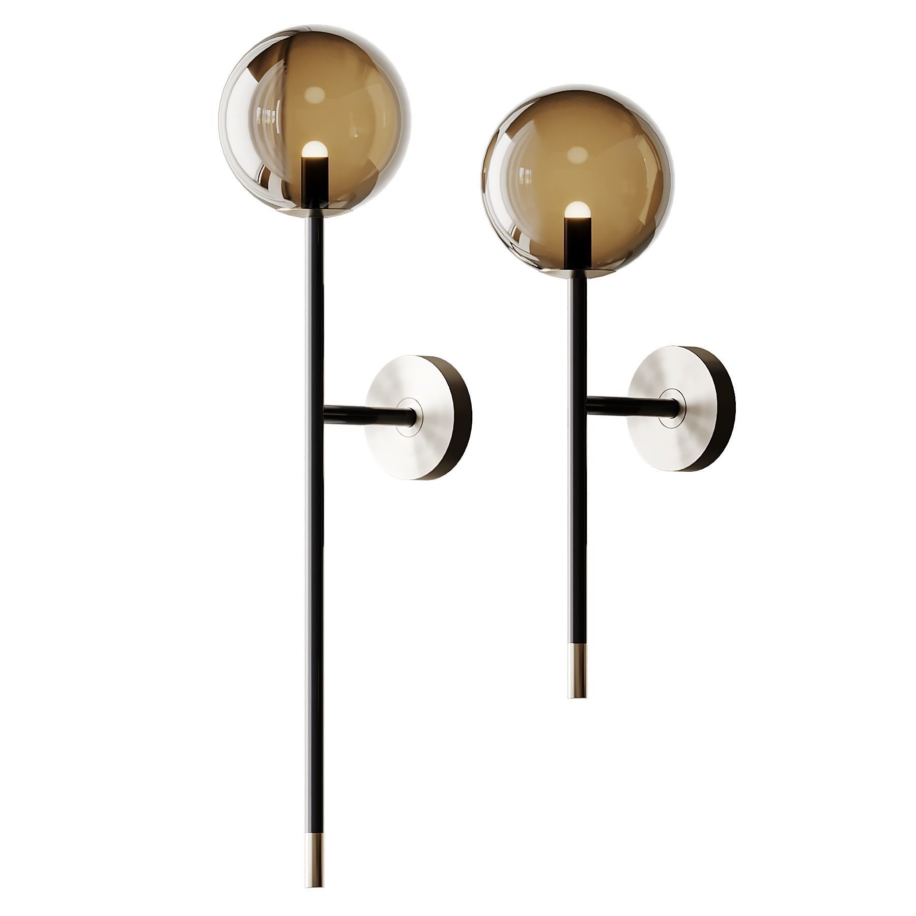 Grace 1 Glass Wall Lamp 3 Variants 3D model_1