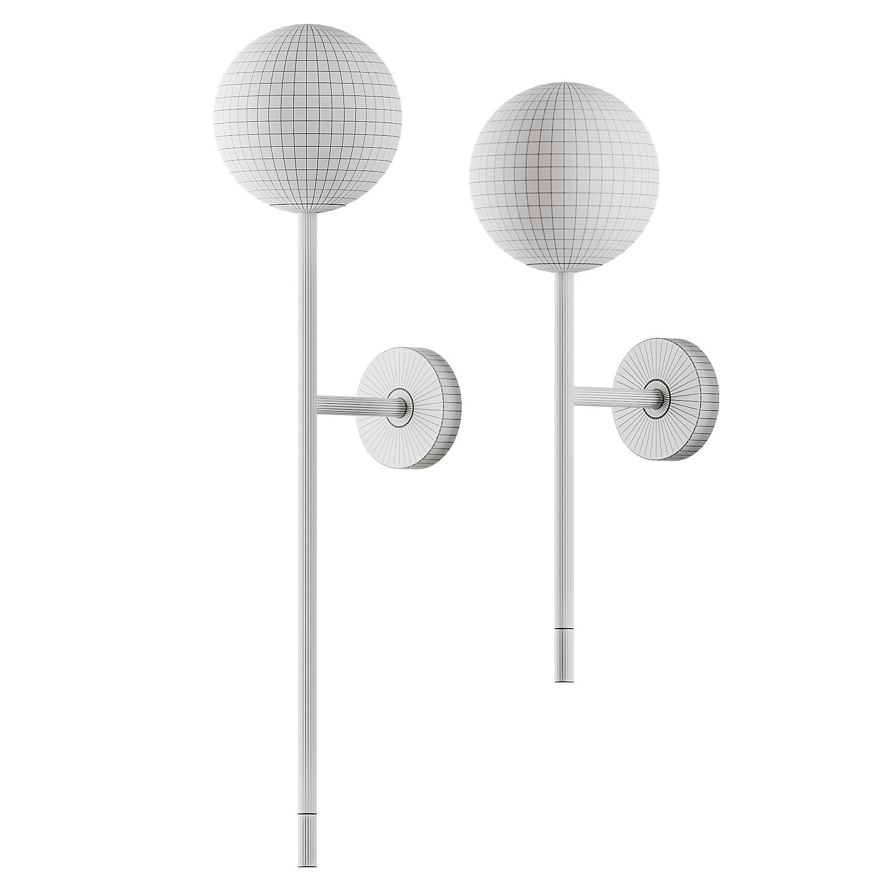 Grace 1 Glass Wall Lamp 3 Variants 3D model_5