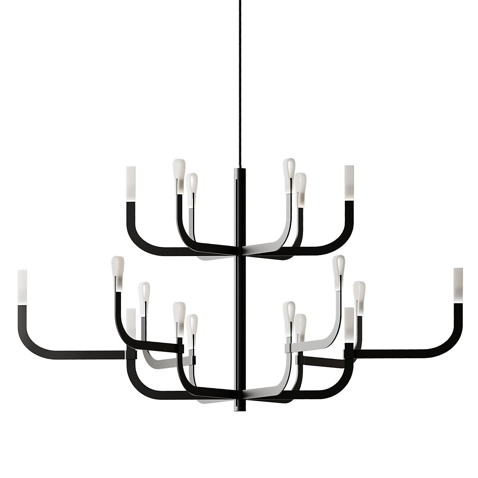 J-US LED aluminium chandelier from LUCEPLAN 3D model_1