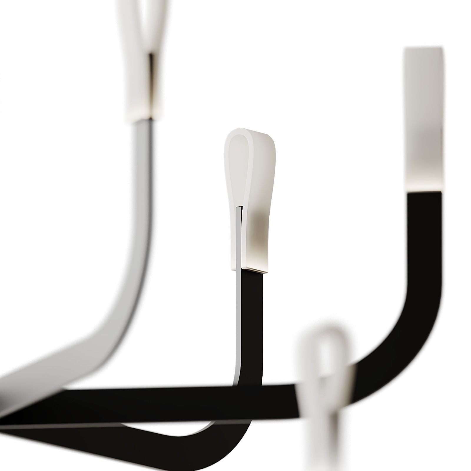 J-US LED aluminium chandelier from LUCEPLAN 3D model_2