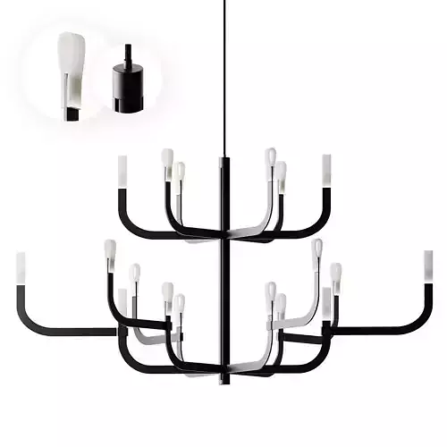 J-US LED aluminium chandelier from LUCEPLAN