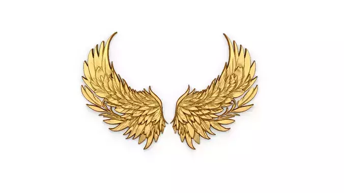 Wings Printable carved decor 04