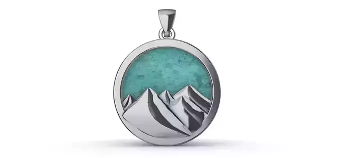 Mountain Pendant 3D print model