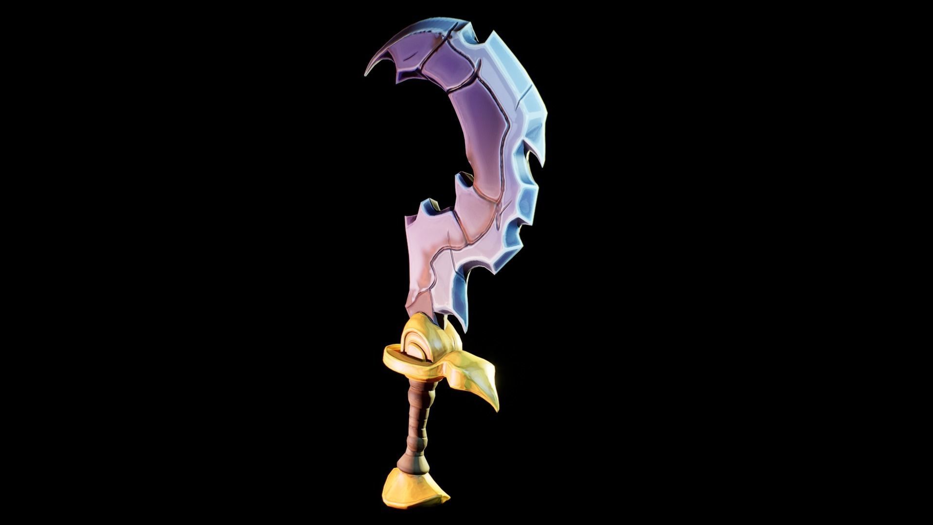 Stylize Axe Low-poly 3D model_5