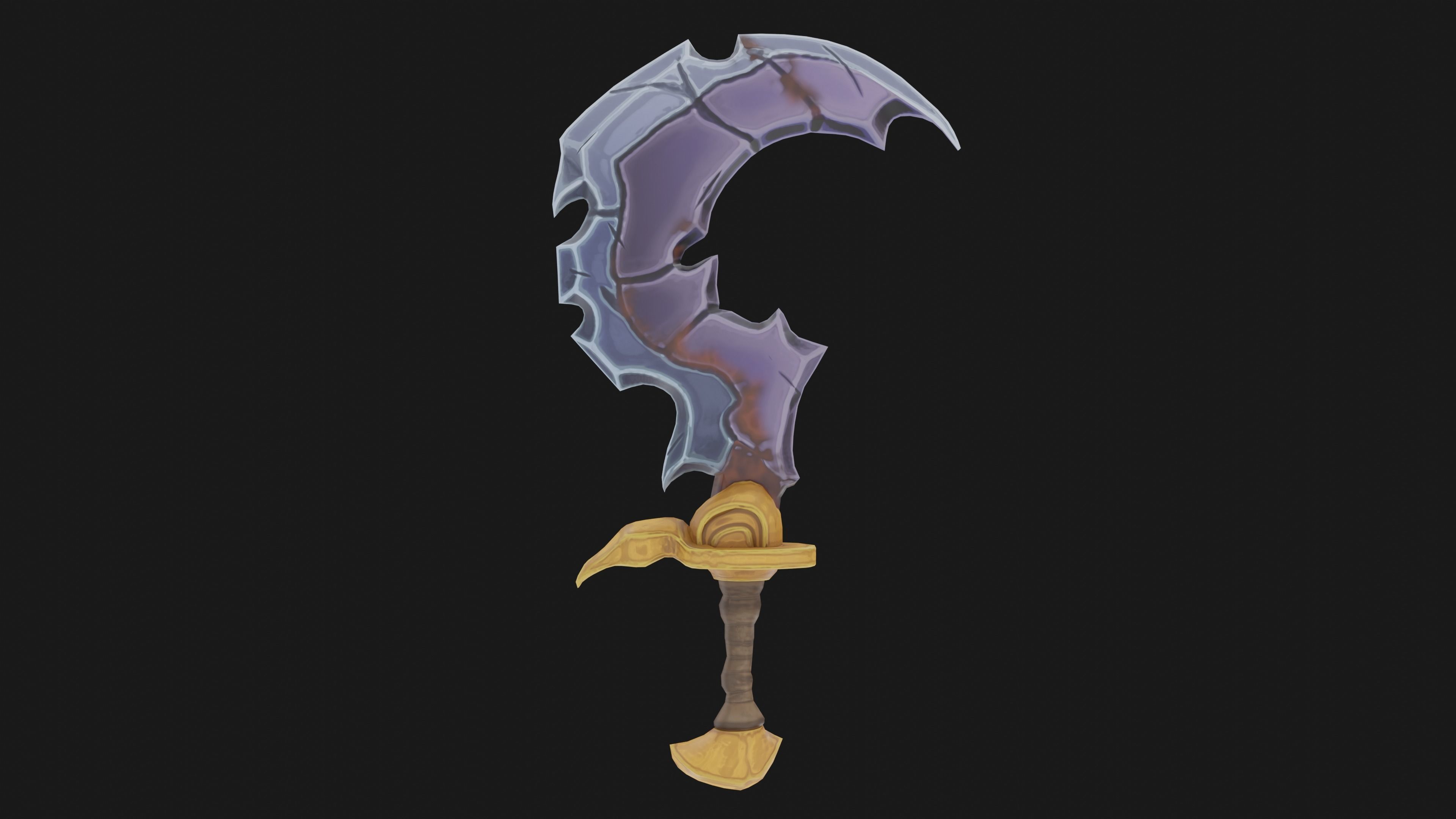 Stylize Axe Low-poly 3D model_6