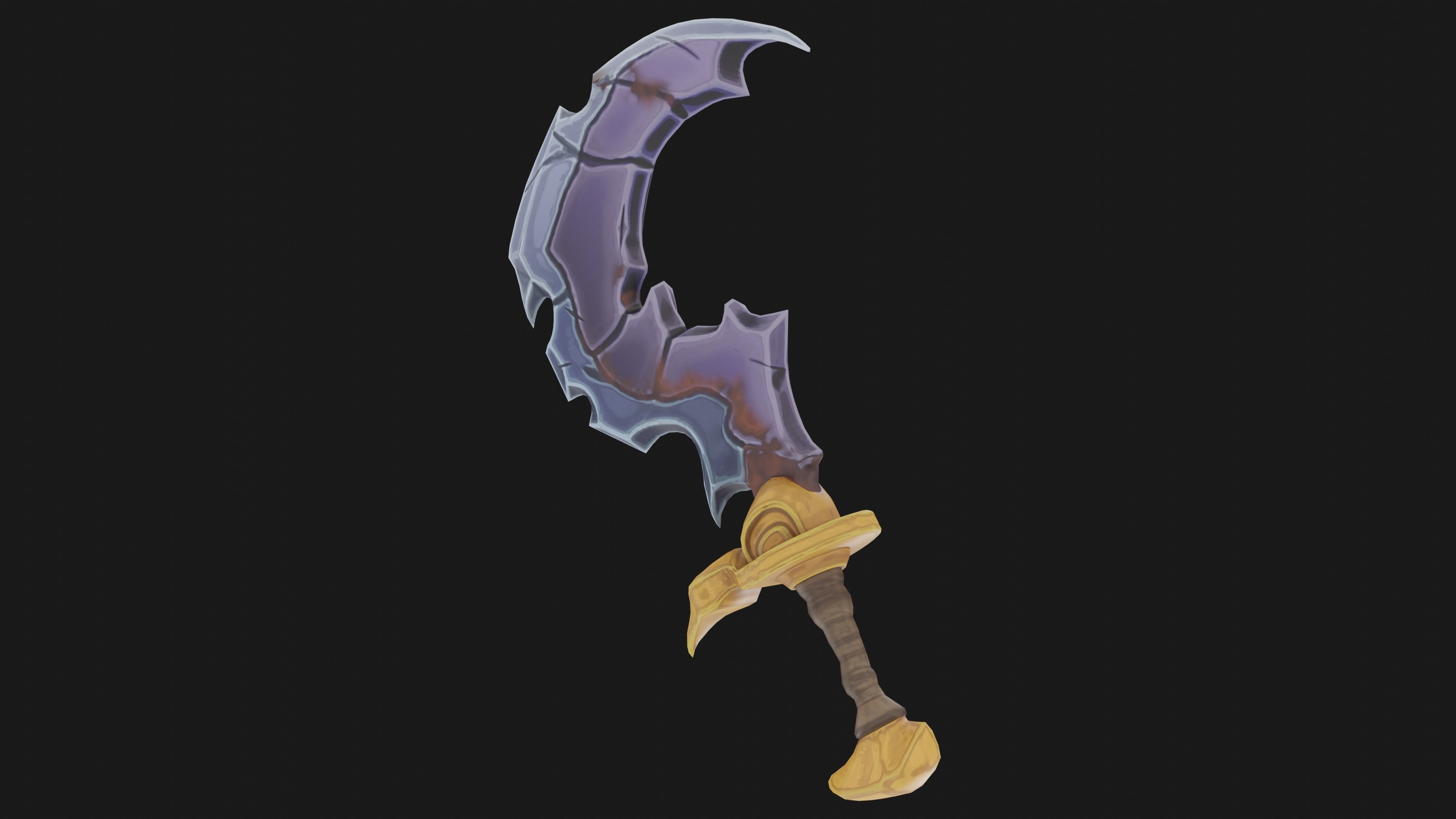 Stylize Axe Low-poly 3D model_7