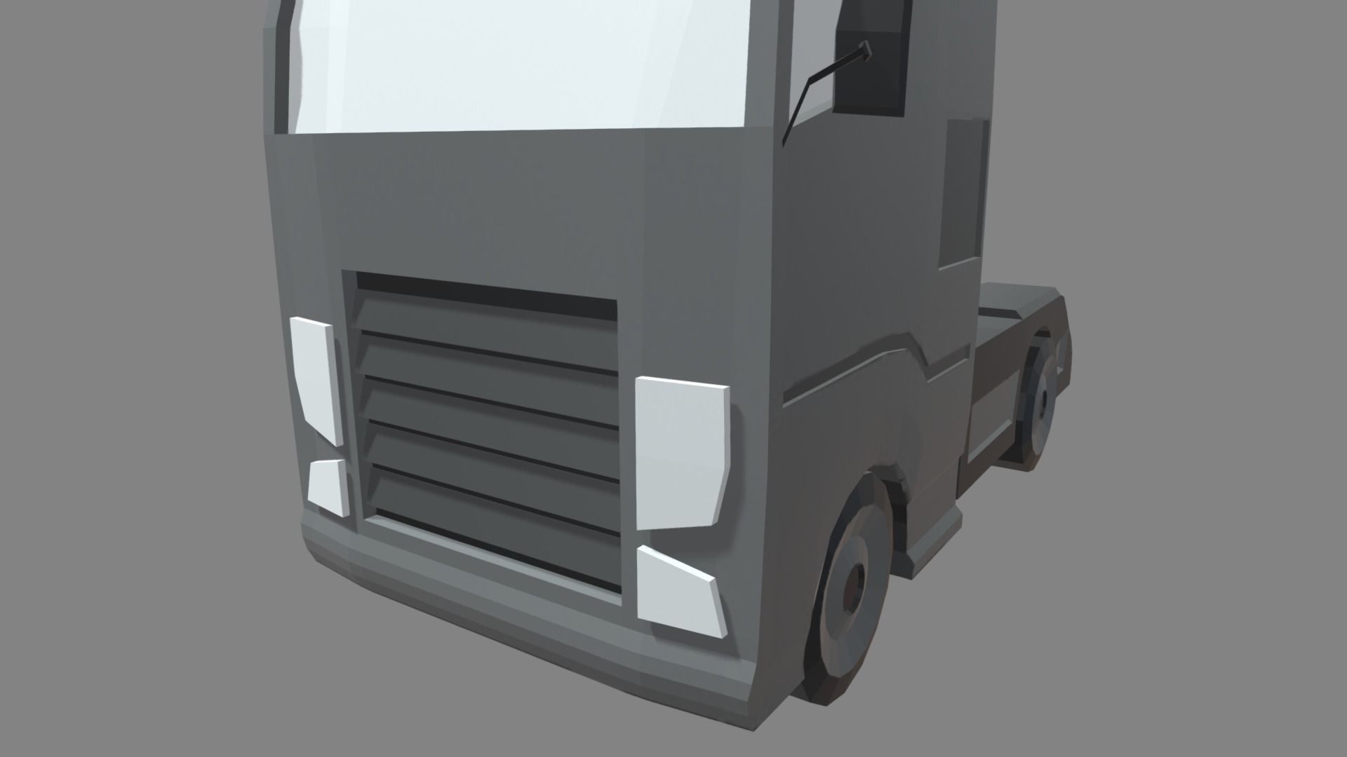 Low Poly Truck 03 Low-poly 3D model_4