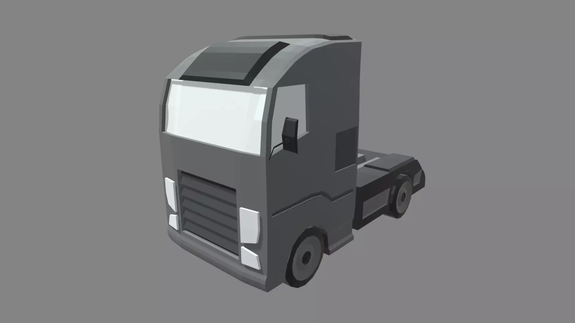 Low Poly Truck 03 Low-poly 3D model_0