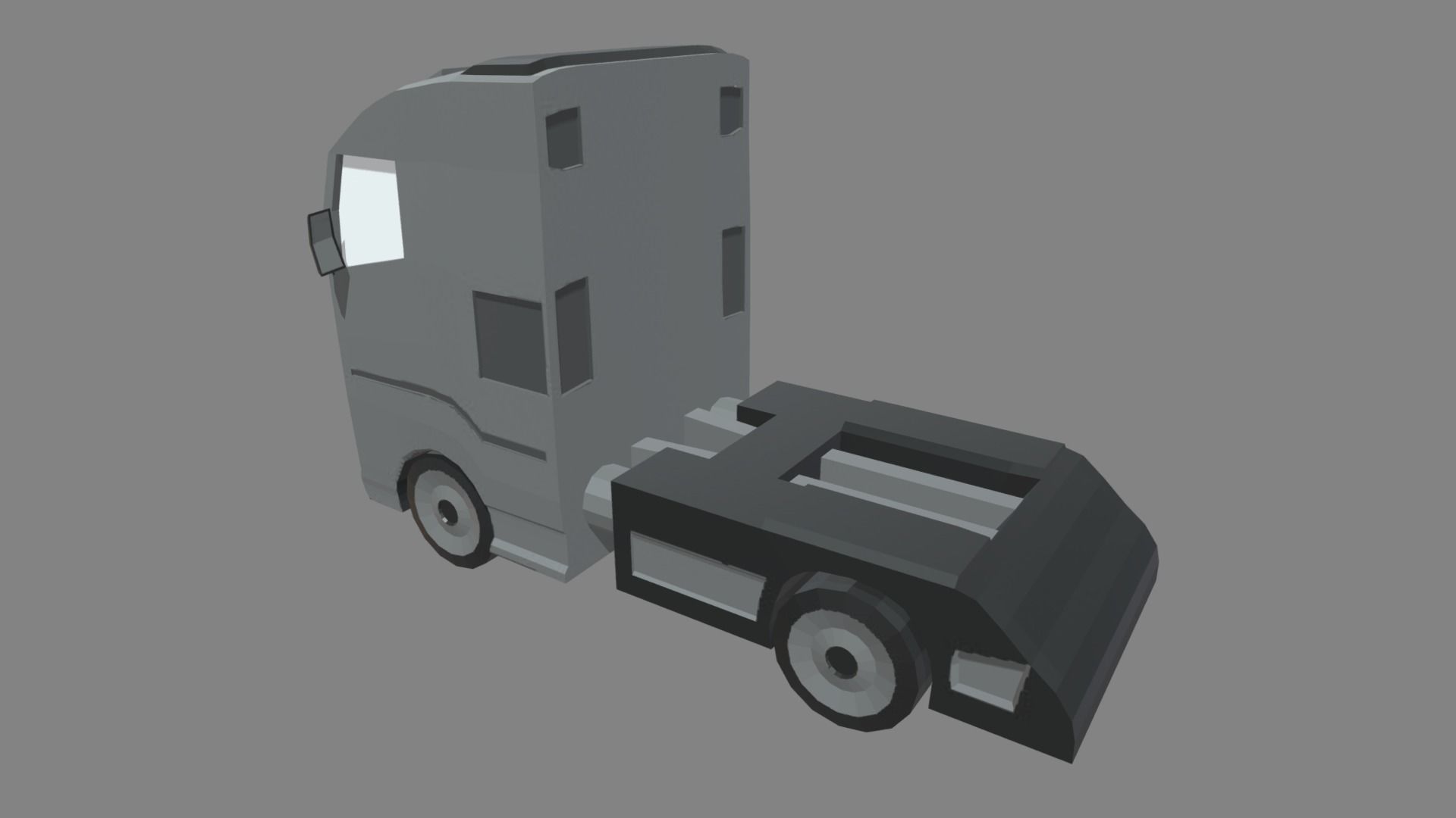 Low Poly Truck 03 Low-poly 3D model_1