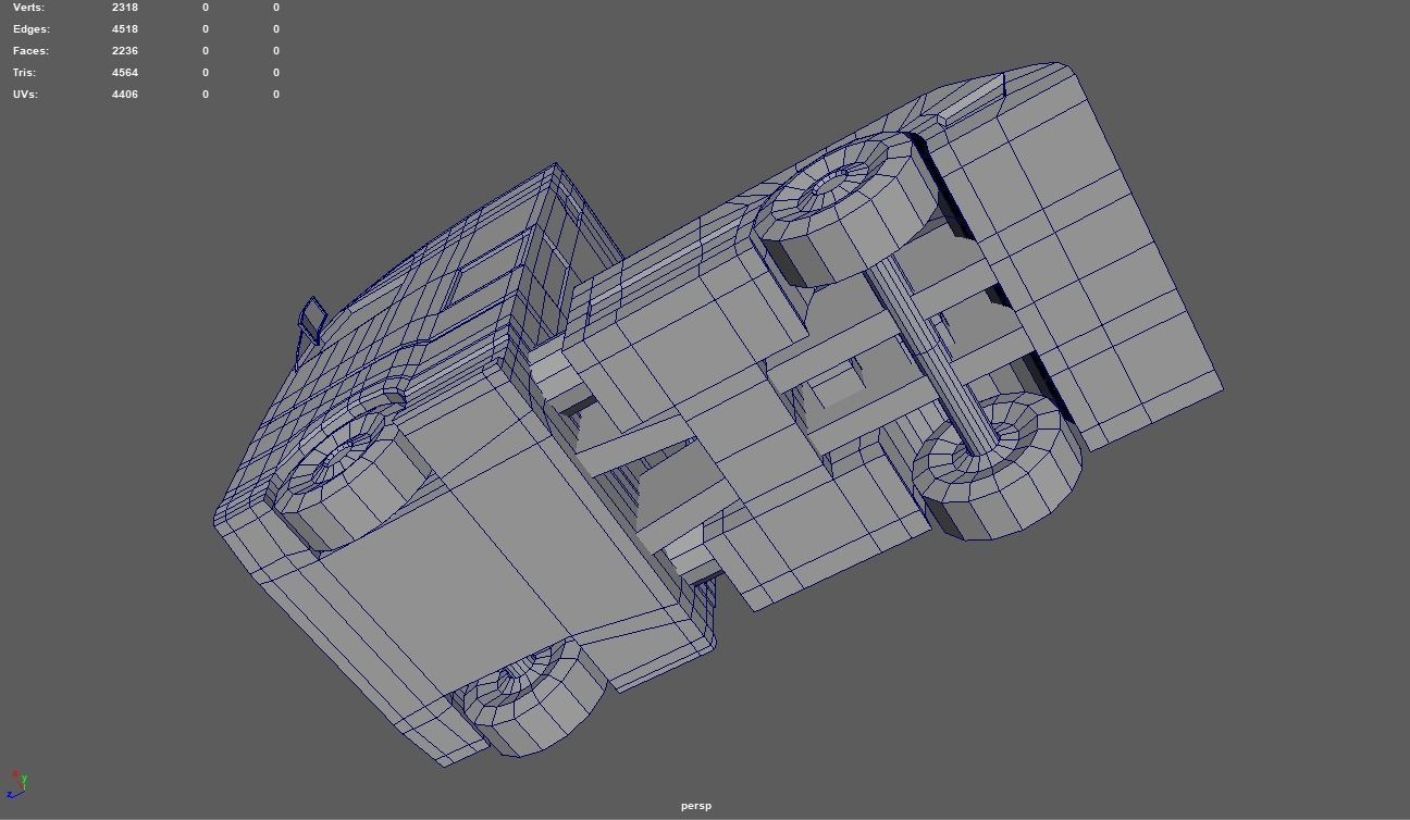 Low Poly Truck 03 Low-poly 3D model_11