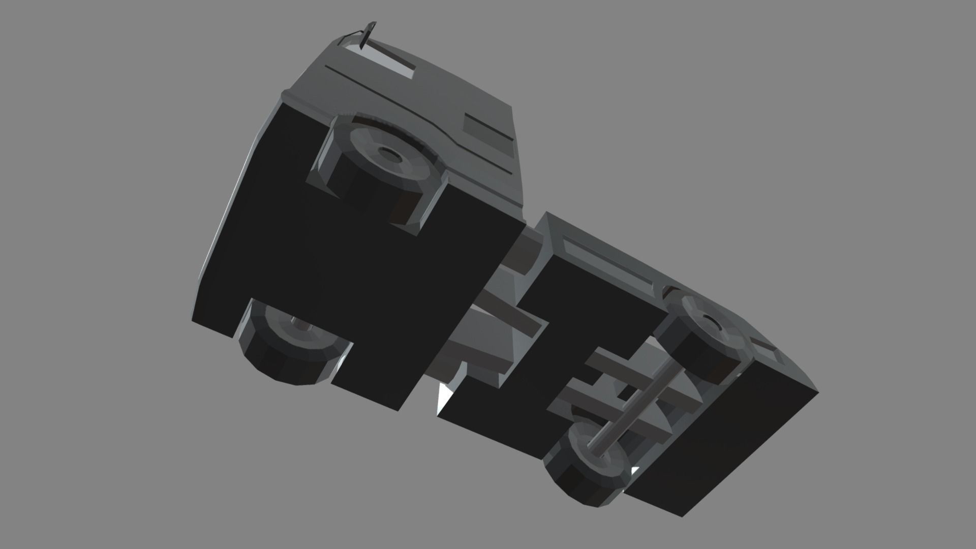 Low Poly Truck 03 Low-poly 3D model_3