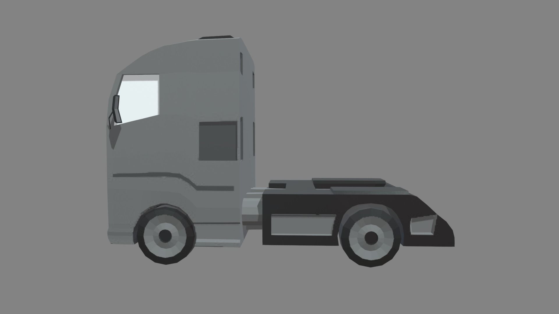 Low Poly Truck 03 Low-poly 3D model_2