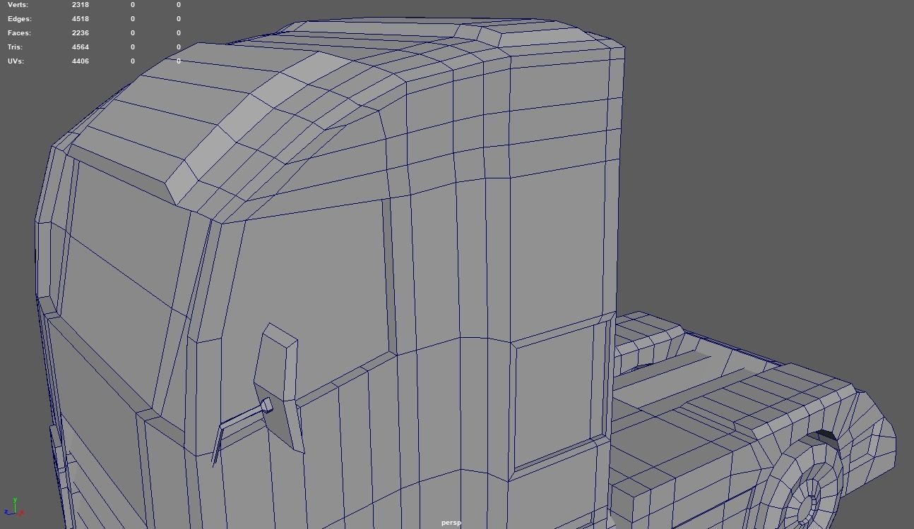 Low Poly Truck 03 Low-poly 3D model_13