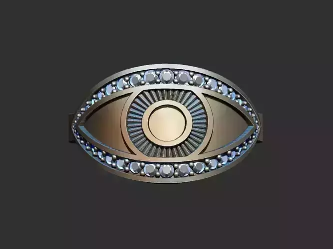 Greek Eye of Protection Ring 3D print model