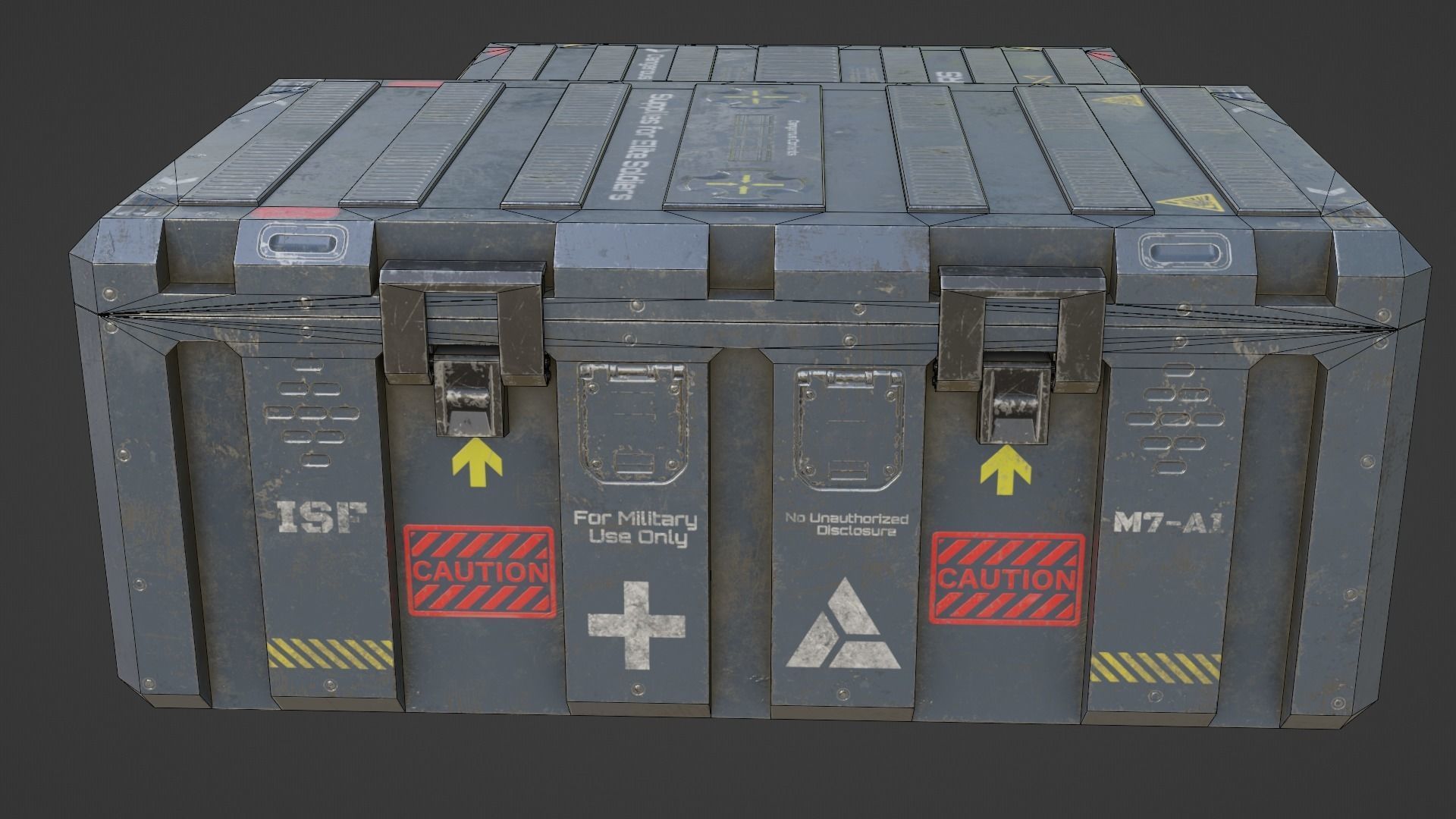 Military boxes GameReady  Low-poly 3D model_9