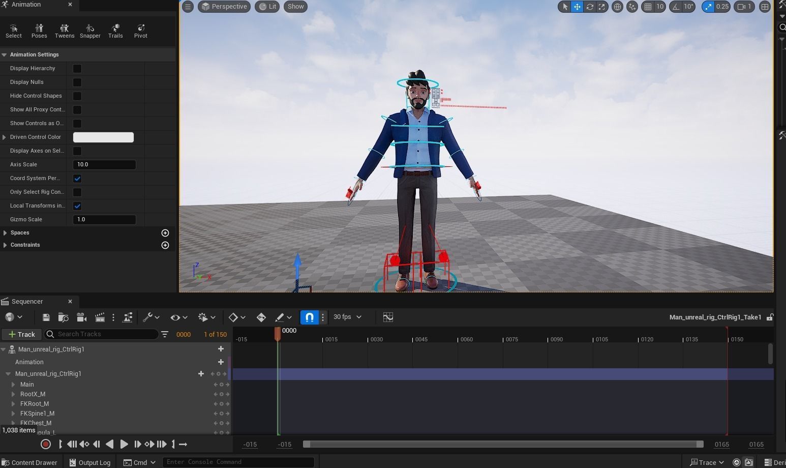 Cartoon Man Rigged  Low-poly 3D model_29
