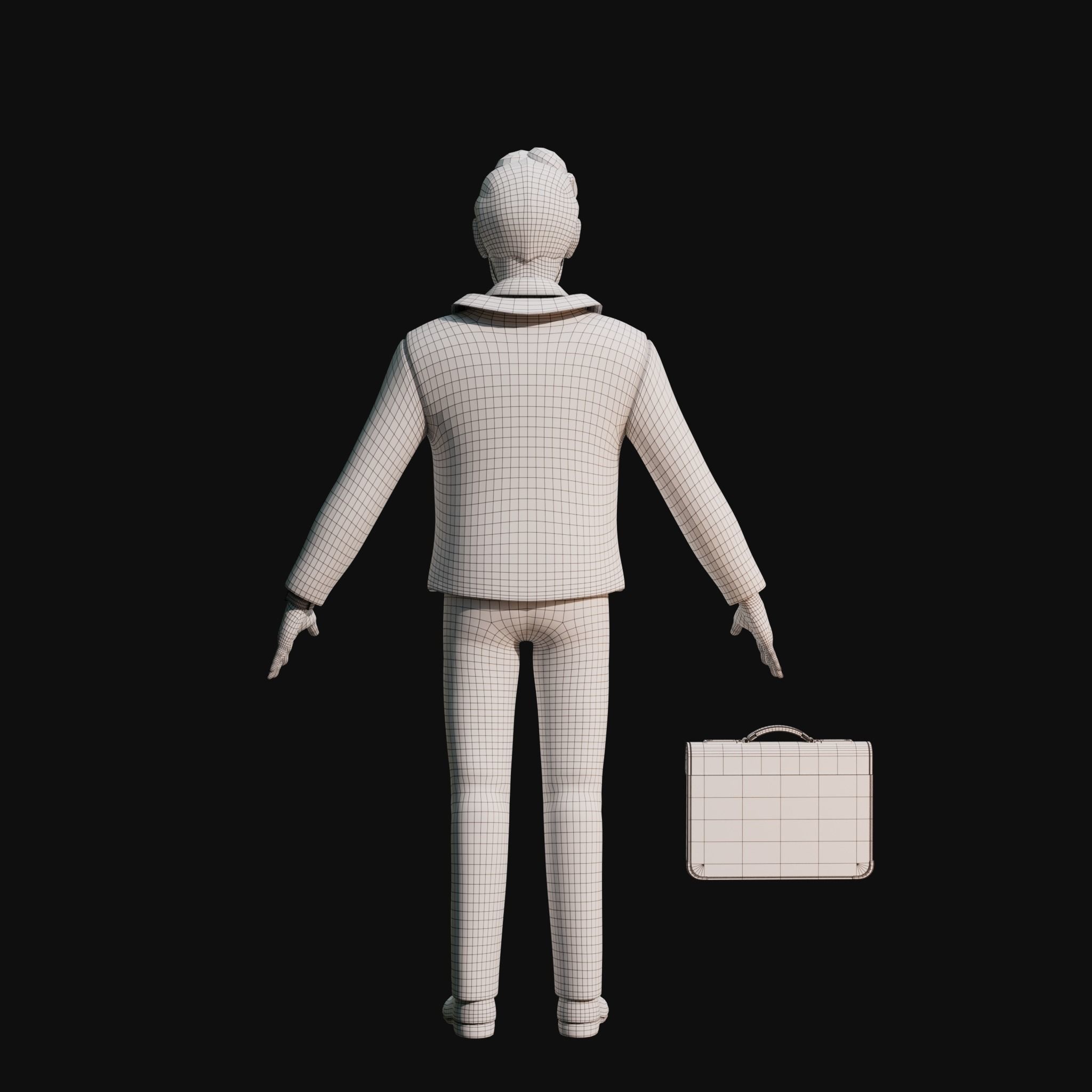 Cartoon Man Rigged  Low-poly 3D model_22