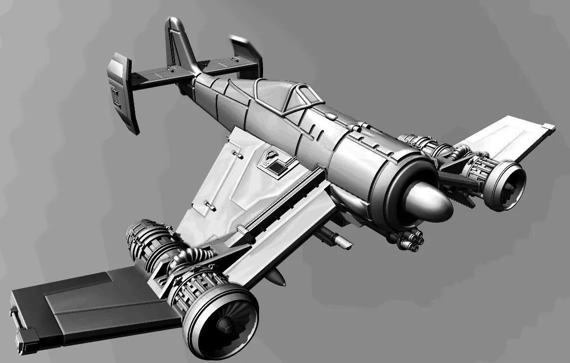 Focke Wulf Revenger Ground Support 3D print model