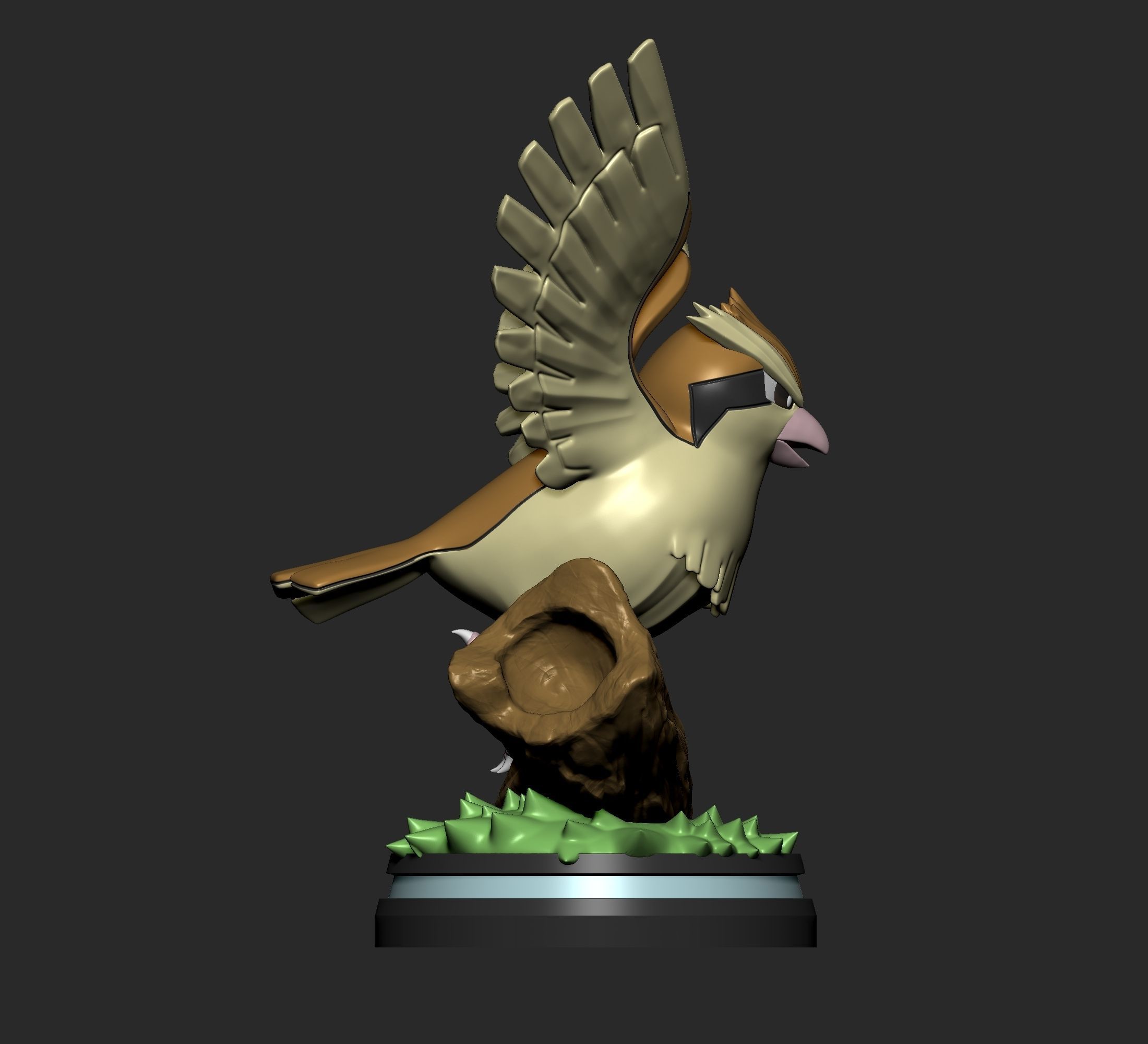 Pokemon - Pidgey Pidgeotto and Pidgeot Figure 3D print model_10