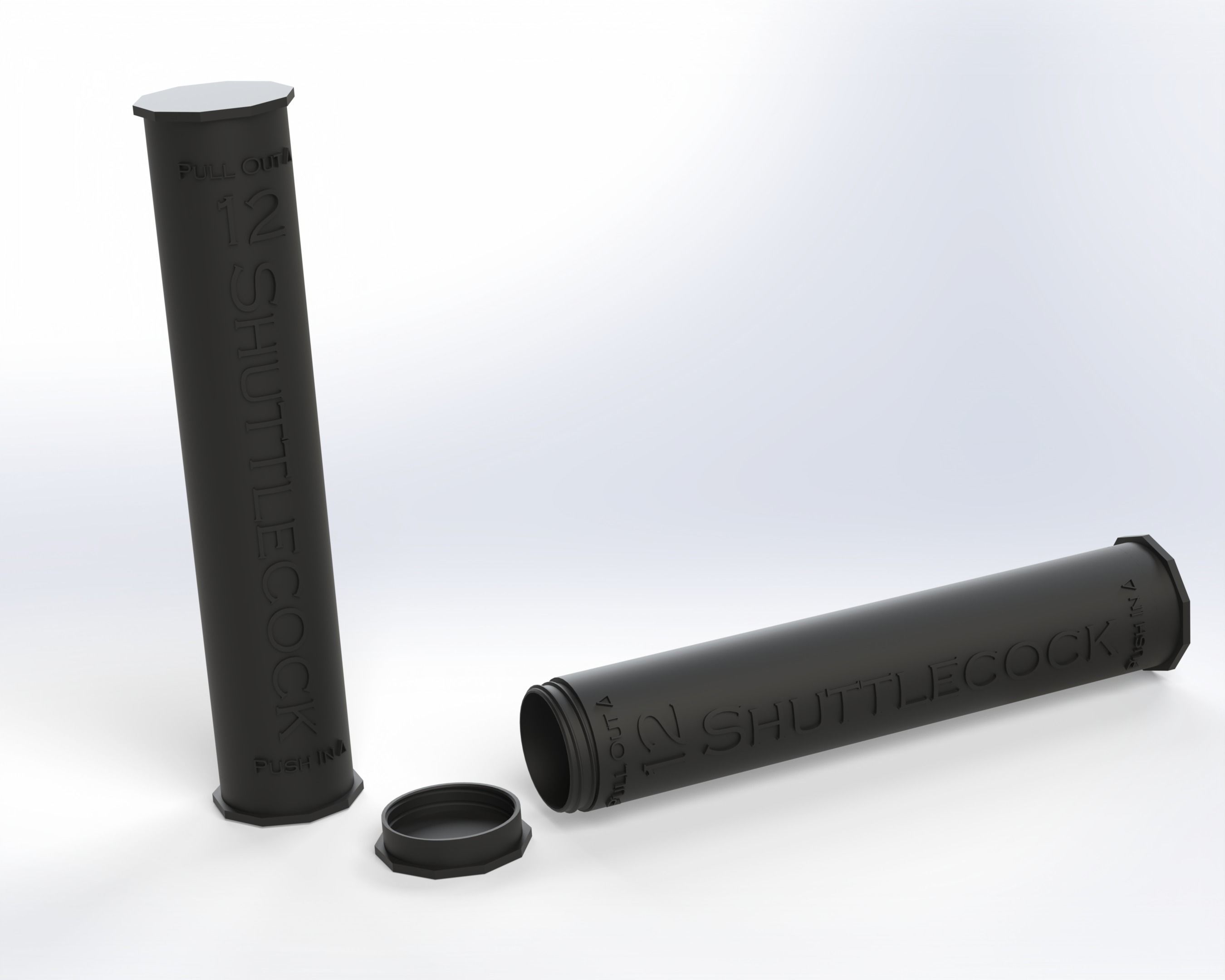 Shuttlecock Tube - 12 Shuttles 3D print model_2