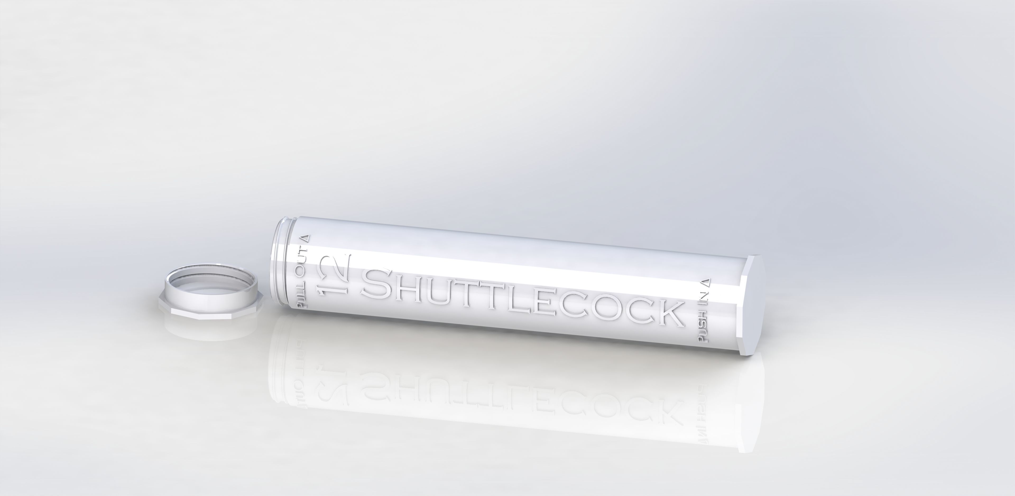 Shuttlecock Tube - 12 Shuttles 3D print model_1