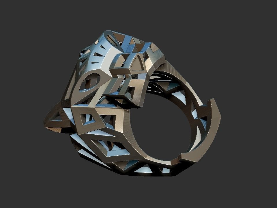 Panther Rings Cat Catier 3D print model_14