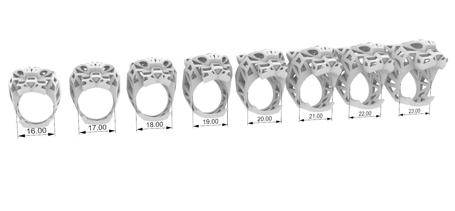 Panther Rings Cat Catier 3D print model_6