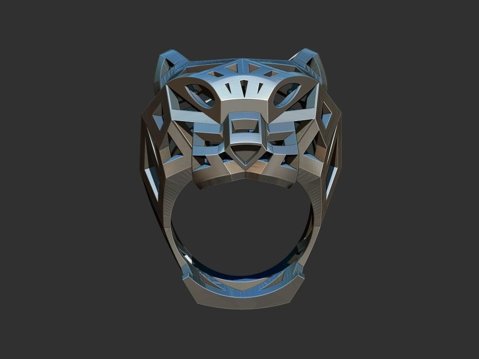Panther Rings Cat Catier 3D print model_1