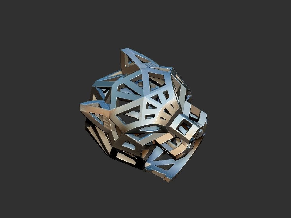 Panther Rings Cat Catier 3D print model_12