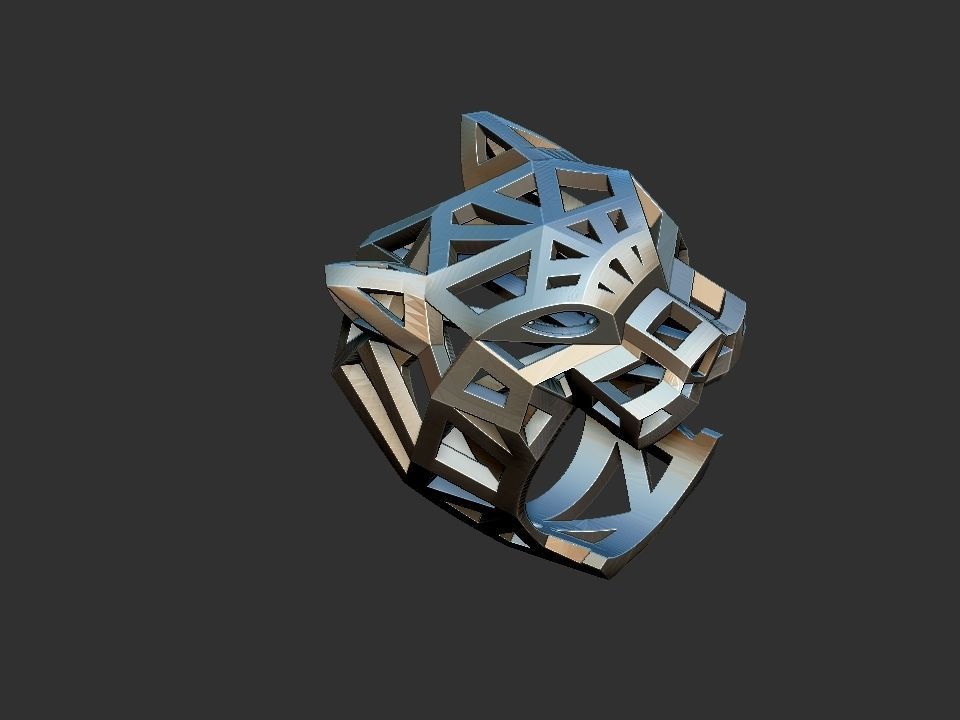 Panther Rings Cat Catier 3D print model_11