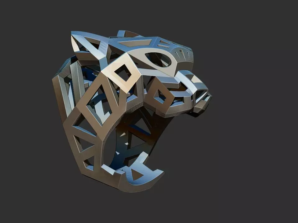 Panther Rings Cat Catier 3D print model_0