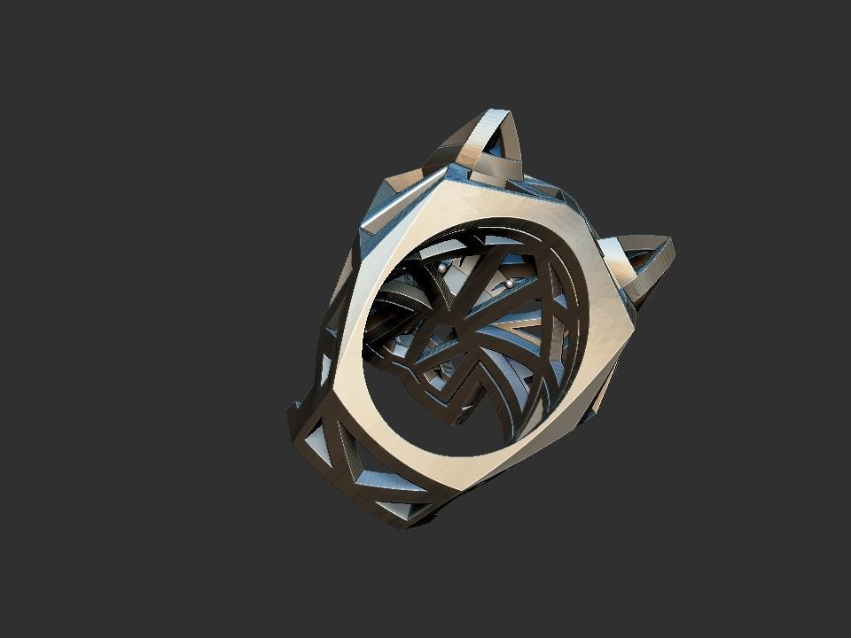 Panther Rings Cat Catier 3D print model_8