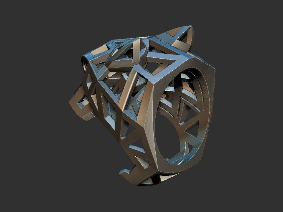 Panther Rings Cat Catier 3D print model_2