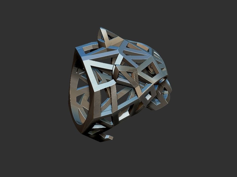 Panther Rings Cat Catier 3D print model_10