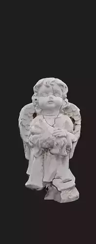 3D model of a broken marble statue