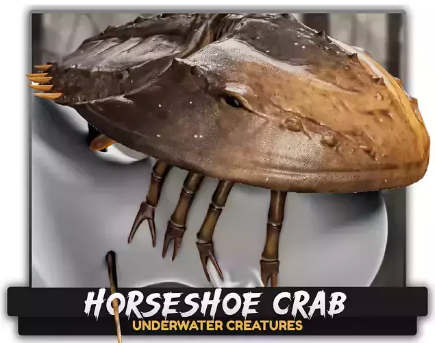 Horseshoe Crab - Trilobite - Monster Underwater Creature - 24 Low-poly 3D model