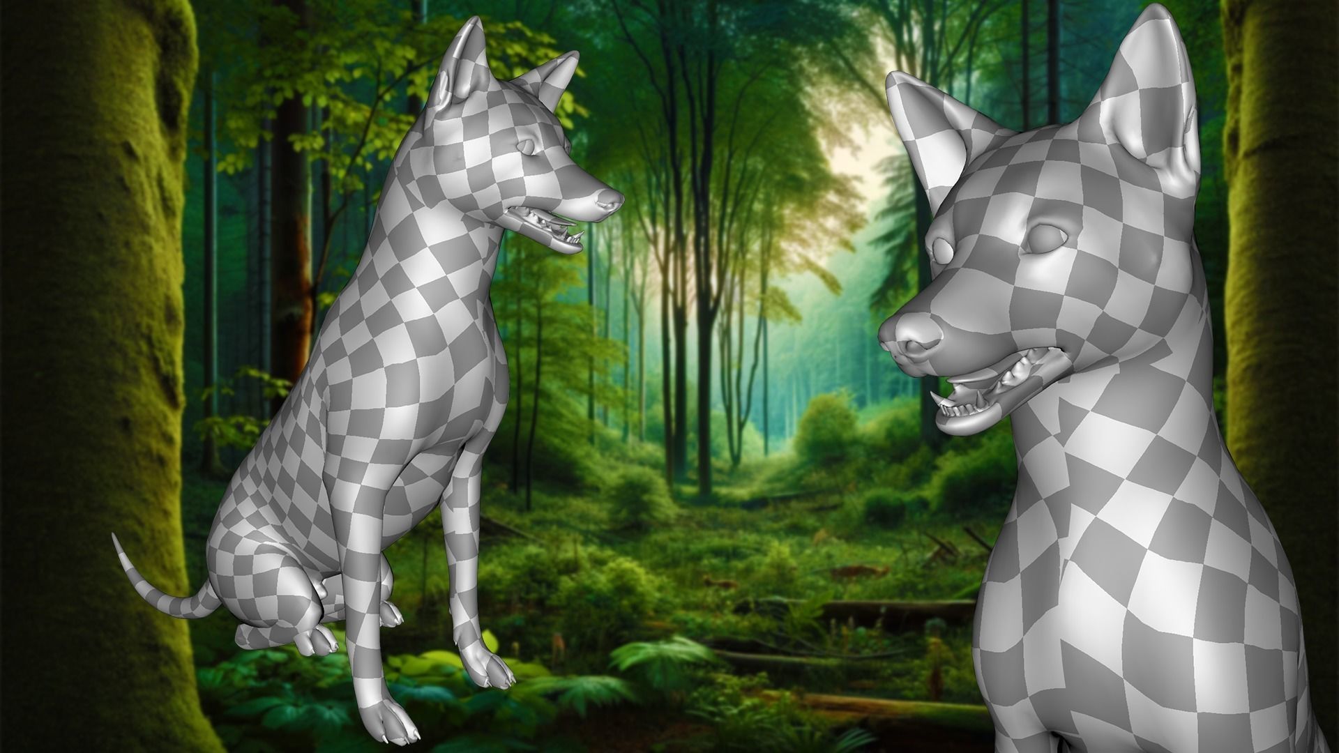 Fox Majestic Wilderness Wolf Nubis 3D Low poly Animal Model Low-poly 3D model_16