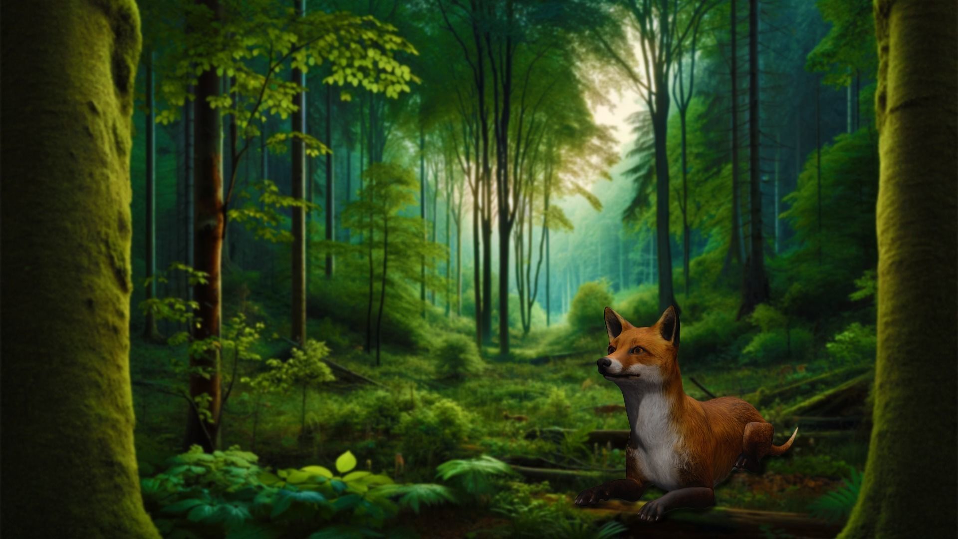 Fox Majestic Wilderness Wolf Nubis 3D Low poly Animal Model Low-poly 3D model_24