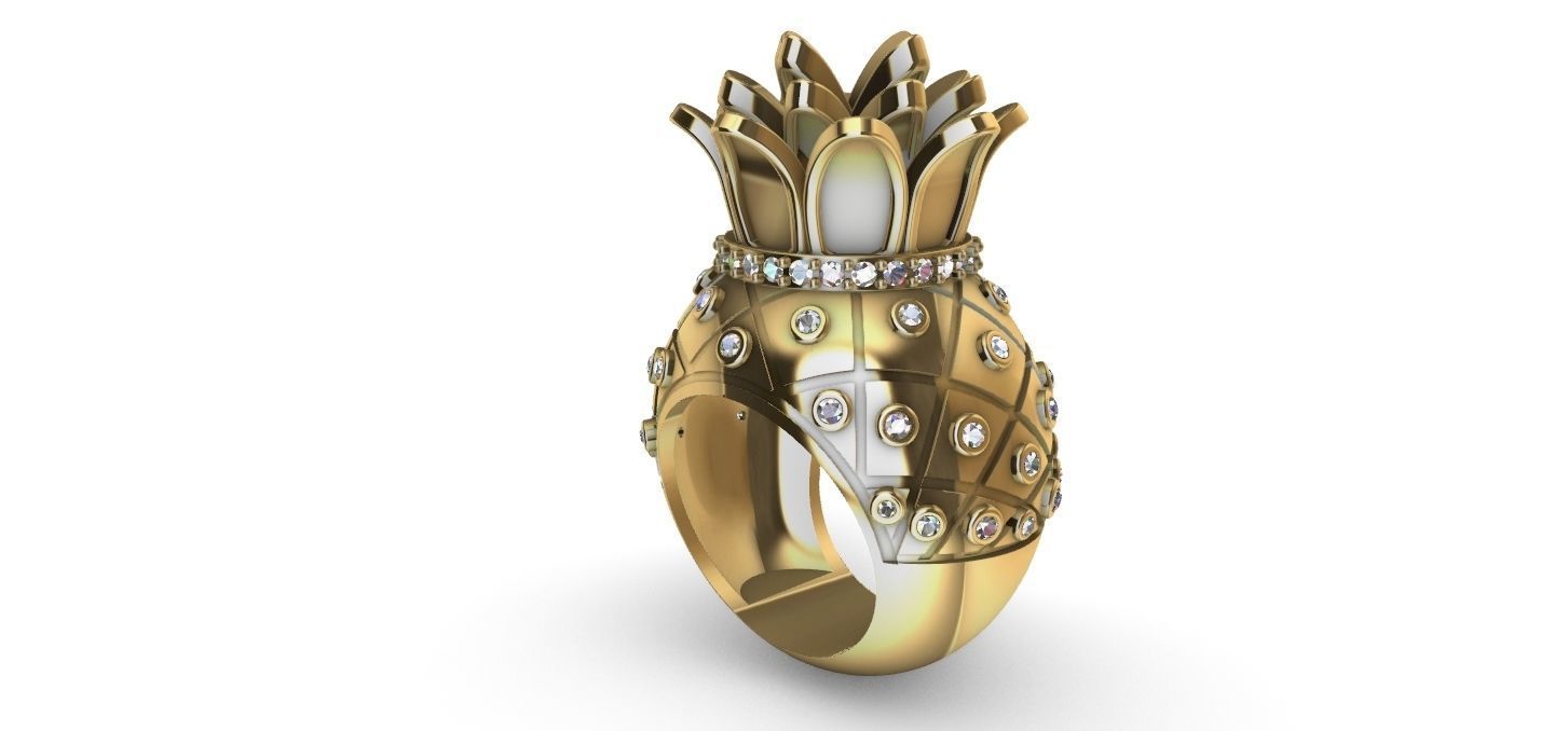Pineapple Ring - Abacaxi 3D print model_9